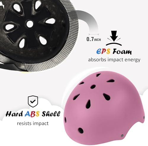 Kids Bike Helmet, Adjustable and Multi-Sport, from Toddler to Youth, 3 Sizes