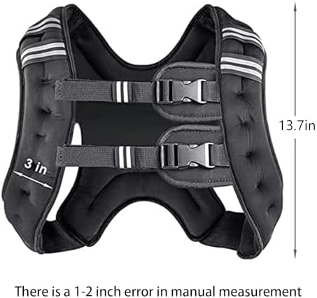 Prodigen Weighted Vest for Women and Men 8 12 16 20 25 30 Lbs with Reflective Stripe and Double Adjustable Buckle Straps Weight Vests for Strength Training, Jogging, Cardio, Weight Loss