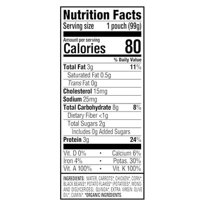 Happy Baby Organics Savory Blends Stage 3 Baby Food Puree, Free Range Chicken, Garden Vegetables & Quinoa Fiesta, 3.5 Ounce (Pack of 16)