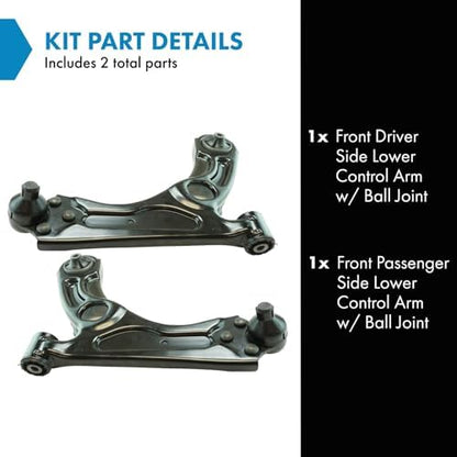 TRQ Front Lower Control Arm with Ball Joint Set Compatible with 2012-2020 Chevrolet Sonic
