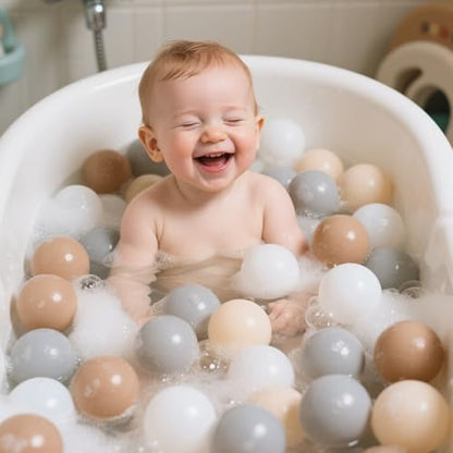 GOGOSO Ball Pit Balls for Toddlers,100pcs 2.15inch Crawl Balls BPA Free Crush Proof PlayBalls Soft Plastic Bals for Toddler, Pool Tent Party Favors Summer Water Bath Toy