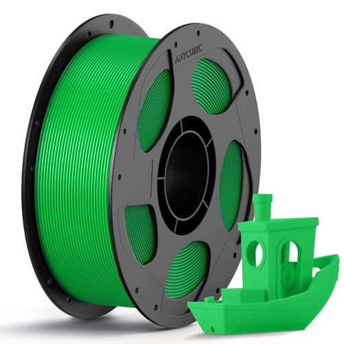ANYCUBIC PLA 3D Printer Filament, 3D Printing PLA Filament 1.75mm Dimensional Accuracy +/- 0.02mm, 1KG Reusable Spool (2.2 lbs), Classic Green