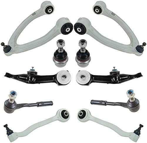 TRQ Front Steering & Suspension Kit Ball Joint Control Arm Control Arm with Ball Joint Tie Rod Compatible with 2003-2006 Mercedes-Benz S430 S500