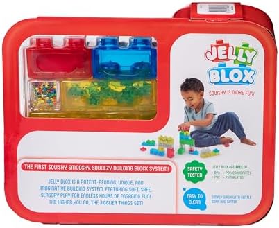 Goliath Jelly Blox Creative Kit | Includes 20 Blocks | Toddler & Preschool Building Blocks Kids Can Squeeze, Stretch, Squish | Safety Tested & Ouch-Free | Tactile, Sensory Play Toy for Ages 2+