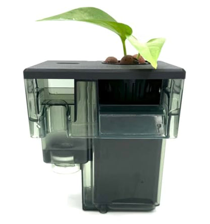 AquaClear Series Planter Lids / 2" Pots/Various Substrate Options/Fully Customizable/Compatible with Fluval AquaClear Filters (AquaClear 50/2 Pot, Clay Pebbles Substrate, Black)