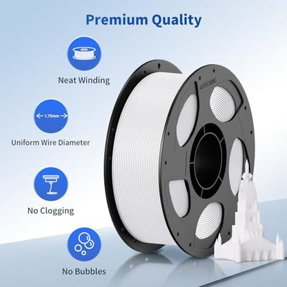 ANYCUBIC PLA Filament 1.75mm Bundle, 3D Printing PLA Filament 1.75mm Dimensional Accuracy +/- 0.02mm, 1KG Reusable Spool (2.2 lbs), 4KG Black + White + Grey + Red
