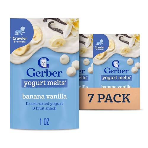 Gerber Baby Snacks Yogurt Melts, Banana Vanilla, 1 Ounce (Pack of 7)