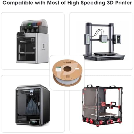 eSUN PLA Basic Filament 1.75mm, 3D Printer Filament High Speed PLA for Fast Printing, 1KG per Spool, 2 Spools High Speed 3D Printing Filament, Cold White + Black