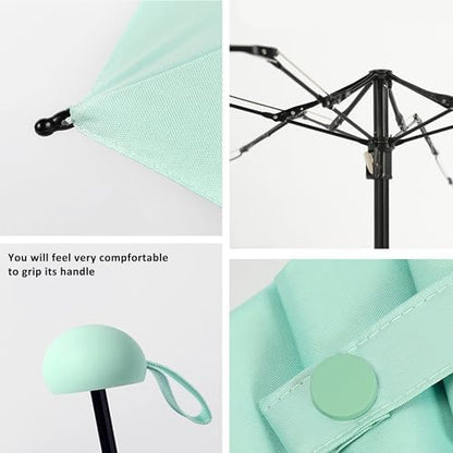 BAODINI Travel Mini Umbrella for Purse With Case Small Compact UV Sun Protection Sun Lightweight Tiny Pocket Umbrella for Women Kids and Men