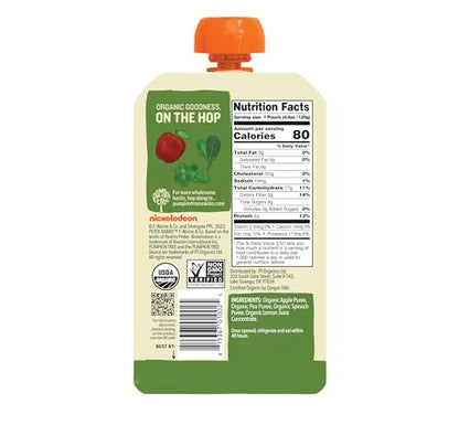 Peter Rabbit Organics Fruit Vegetable, Squeezable Pouches, 4 Ounce (Pack of 18)