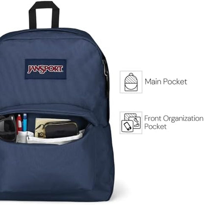 JanSport SuperBreak One Backpack - Durable, Lightweight Bookbag with 1 Main Compartment, Front Utility Pocket with Built-in Organizer - Premium Backpack, Faded Floral Fresh Mint