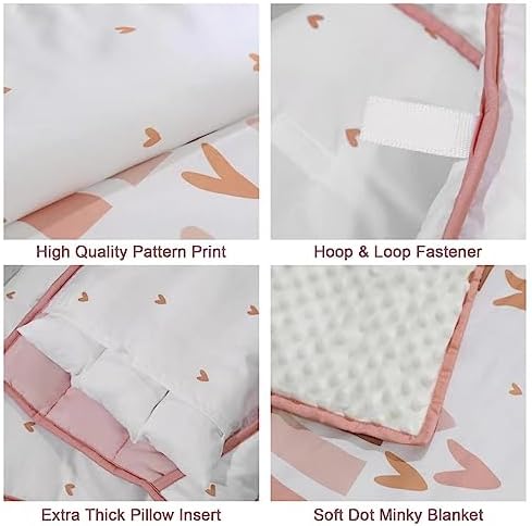 Extra Large Toddler Nap mat by Cokouchyi, Toddler Sleeping Bag with Removable Pillow, Measures 53 x 21 x 1.5 Inches, Sleeping Mat, Ideal for Daycare and Preschool Kindergarten