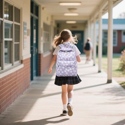 School Backpack for Teen Girls Bookbags Elementary High School Corduroy Laptop Bags Women Travel Daypacks
