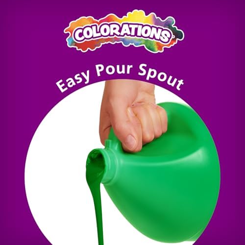 Colorations Paraben-Free Washable Tempera Paint for Kids - 1 Gallon Value Size. Vibrant White. Non-Toxic and Made in The USA