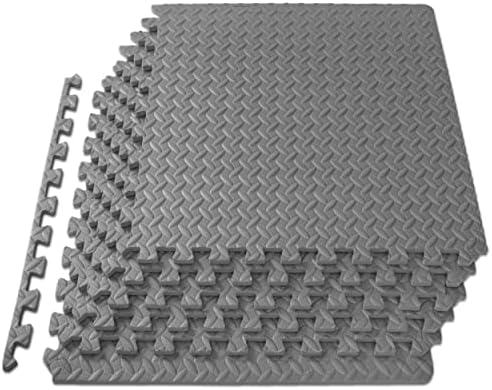 ProsourceFit Puzzle Exercise Mat ½ in, EVA Interlocking Foam Floor Tiles for Home Gym, Mat for Home Workout Equipment, Floor Padding for Kids