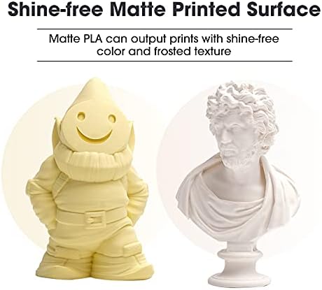 eSUN Matte PLA Filament 1.75mm, Matte 3D Printer PLA Filament, 1KG Spool 3D Printing Filament for 3D Printers, Paper Reel, Deep Black