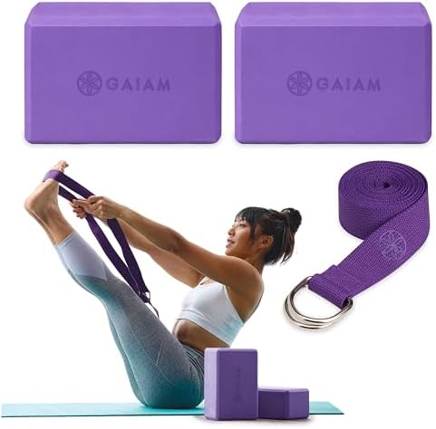 Gaiam Yoga Block - Supportive Latex-Free Eva Foam - Soft Non-Slip Surface with Beveled Edges for Yoga, Pilates, Meditation - Yoga Accessories for Stability, Balance, Deepen Stretches