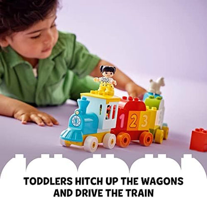 LEGO DUPLO My First Number Train Toy with Bricks for Learning Numbers, Preschool Educational Toys for 1.5-3 Year Old Toddlers, Girls & Boys, Early Development Activity Set, 10954