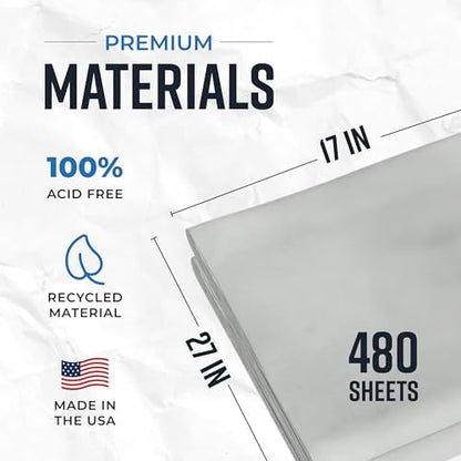 Packing Paper Sheets for Moving - 15lb - 480 Sheets of Newsprint Paper - Must Have in Your Moving Supplies - 27" x 17" - Made in USA