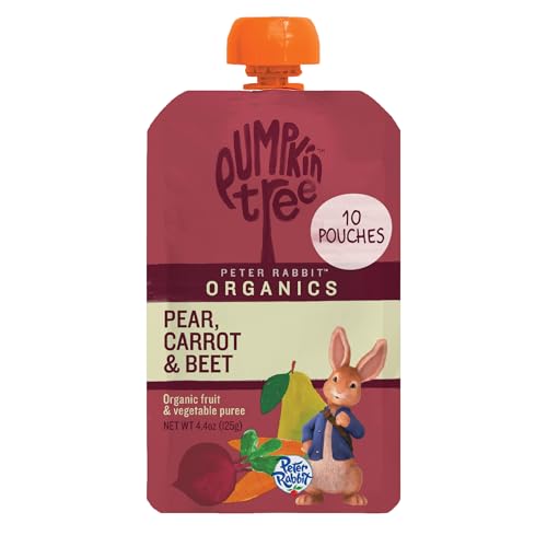Pumpkin Tree Peter Rabbit Organics Beet, Carrot and Pear, 4.4 Ounce (Pack of 10)