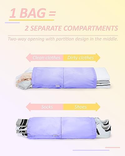 BAGSMART 6 Set Compression Packing Cubes - Lightweight Travel Essentials, Durable Luggage Organizer