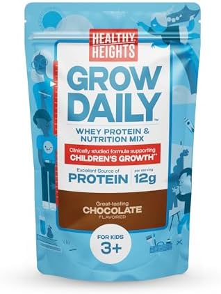 Healthy Heights Grow Daily Kids Protein Drink Mix (Chocolate) - High Protein Shake for Kids 3+