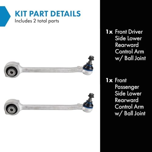 TRQ Front Lower Control Arm with Ball Joint Set Compatible with 2013-2015 Mercedes-Benz GLK250 2010-2015 GLK350