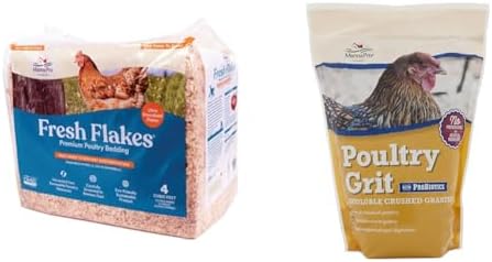 Manna Pro Chicken Coop Bedding Pine Shavings and Poultry Grit with Probiotics