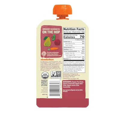 Peter Rabbit Organics Fruit & Vegetable Variety Pack - Squeezable Snack Pouches, 4 oz. (Pack of 36)