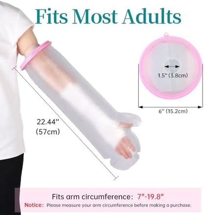 Cast Covers for Shower Arm, Waterproof Cast Cover Arm Adult, Cast Protector for Surgery, Hands, Wrists, Elbow, Finger to Keep Wounds Dry, Waterproof Arm Sleeve for Showering After Surgery, Reusable