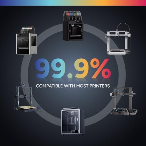 OVERTURE 4KG Bundle PETG 3D Printer Filament 1.75mm, Neatly Wound Durable PETG 4 Pack 1kg(2.2lbs), Strong Toughness Filament, Dimensional Accuracy +/- 0.02mm, Fit Most FDM Printers (Black*2+White*2)
