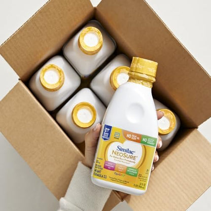 Similac NeoSure Premature Post-Discharge Infant Formula, Ready-to-Feed Baby Formula, 32-fl-oz Bottle, Pack of 6
