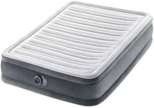 Intex Mid-Rise Air Mattress Bed with Built-in Pump, Dura-Beam Deluxe Comfort Plush, Full - Portable Luxury Travel Airbed for Adults, Camping, Guests
