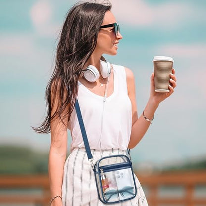 USPECLARE Clear Purse Stadium Approved CrossBody Bag for Men and Women