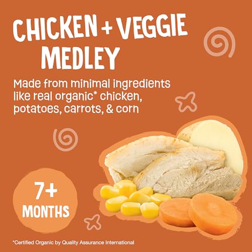 Earth's Best Organic Chicken Vegetable Medley Pouch, 4 oz (Pack of 12)