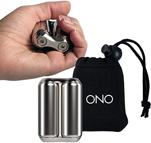 ONO Roller - Handheld Fidget Toy for Adults | Help Relieve Stress, Anxiety, Tension | Promotes Focus, Clarity | Compact, Portable Design (Mini Size/Stainless Steel, Steel)