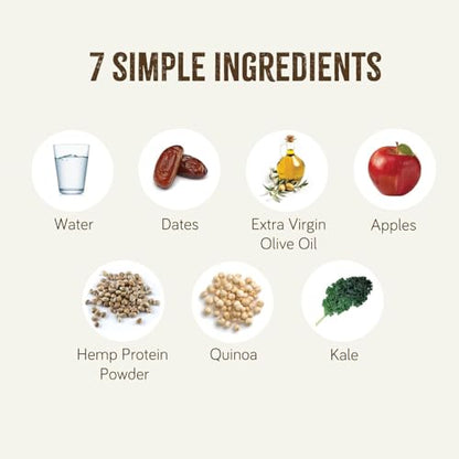 Real Food Blends Quinoa, Kale & Hemp - Pureed Food Meals for Tube Feeding with Protein, Vegetables & Fruits - Plant-based - 340 Calories for Breakfast, Lunch & Dinner - 9.4 oz (Pack of 12)