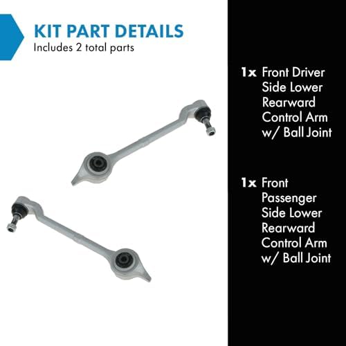 TRQ Front Lower Control Arm with Ball Joint Set Compatible with 2001-2003 BMW 525i 1997-2000 528i 530i