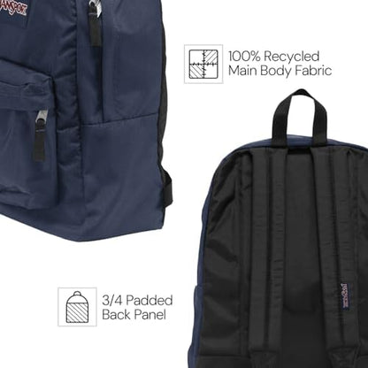 JanSport SuperBreak One Backpack - Durable, Lightweight Bookbag with 1 Main Compartment, Front Utility Pocket with Built-in Organizer - Premium Backpack, Faded Floral Fresh Mint