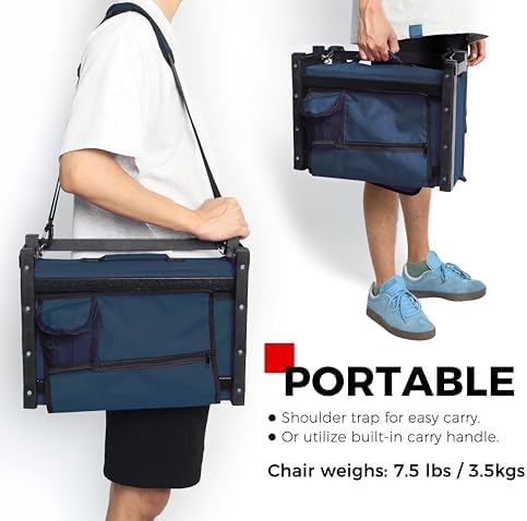 SPORT BEATS Stadium Seats with Back Support Bleacher Chairs with Back and Cushion Thick Padded Bleacher Seats Includes Shoulder Strap