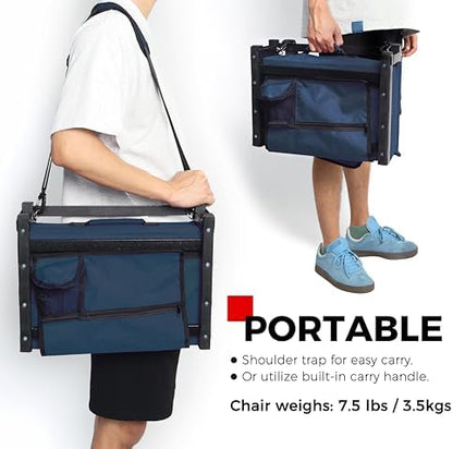 SPORT BEATS Stadium Seats with Back Support Bleacher Chairs with Back and Cushion Thick Padded Bleacher Seats Includes Shoulder Strap
