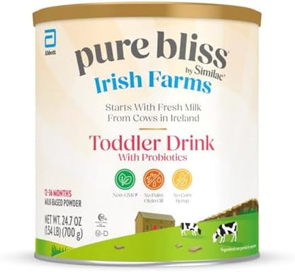 Pure Bliss by Similac Irish Farms Toddler Drink,* Easy to Digest, Non-GMO, Powder, 24.7-oz Can