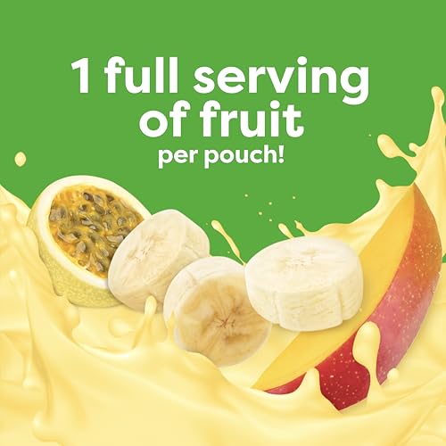 Beech-Nut Toddler Smoothies with Prebiotics, Banana Mango Passion Fruit & Yogurt Baby & Toddler Food Pouches, 3.5 oz (12 Pack)