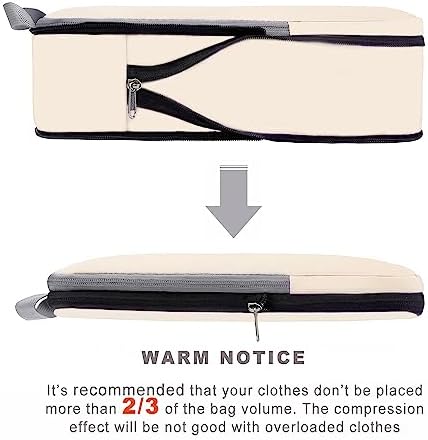 BAGAIL 4 Set/6 Set/8 Set Compression Packing Cubes Travel Accessories Expandable Packing Organizers (Cloth Pattern, 4-Beige)