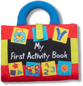 Melissa & Doug K’s Kids My First Activity Book 8-Page Soft Book for Babies and Toddlers Early Learning Developmental Plush Soft Activity for Babies and Toddlers