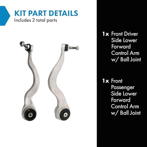 TRQ Front Lower Control Arm with Ball Joint Set Compatible with 13-20 BMW