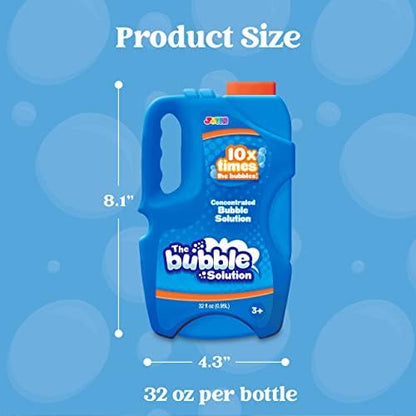 JOYIN 32 OZ Concentrated Bubble Solution for Bubble Machines (Up to 2.5 Gallons), Concentrated Solution Refills for Machine, Wands, Blower, Easter, Kids, Parties