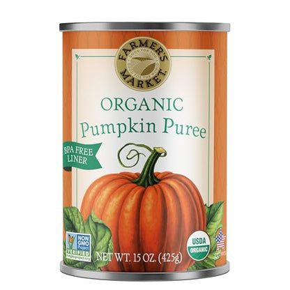 Farmer's Market Organic Pumpkin Puree, 15 Ounce (Pack of 12)