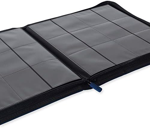 Vault X 12 XL Pocket Trading Card Zip Binder - 624 cards, Premium Exo-Tec Album Material, 26 Side-Loading Pages, Folder for Collectible Card Games, Sports, TCG (Blue)