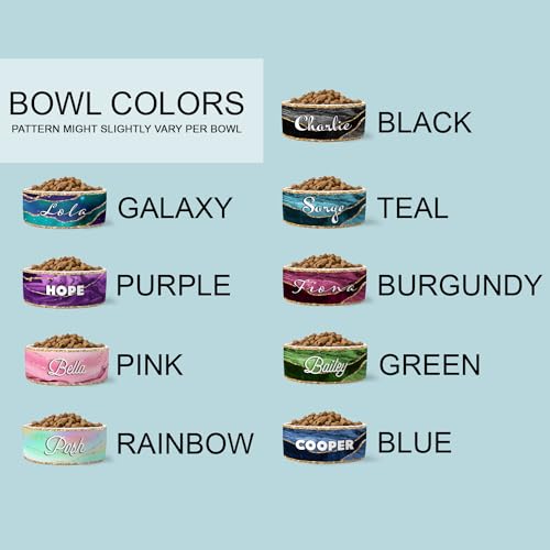 LASFOUR Personalized Dog Bowl, Custom Dog Bowls with Name, Customized Ceramic Dog Bowls 16 oz., 32 oz. for Dry, Wet Food & Water, Pet Feeding Supplies